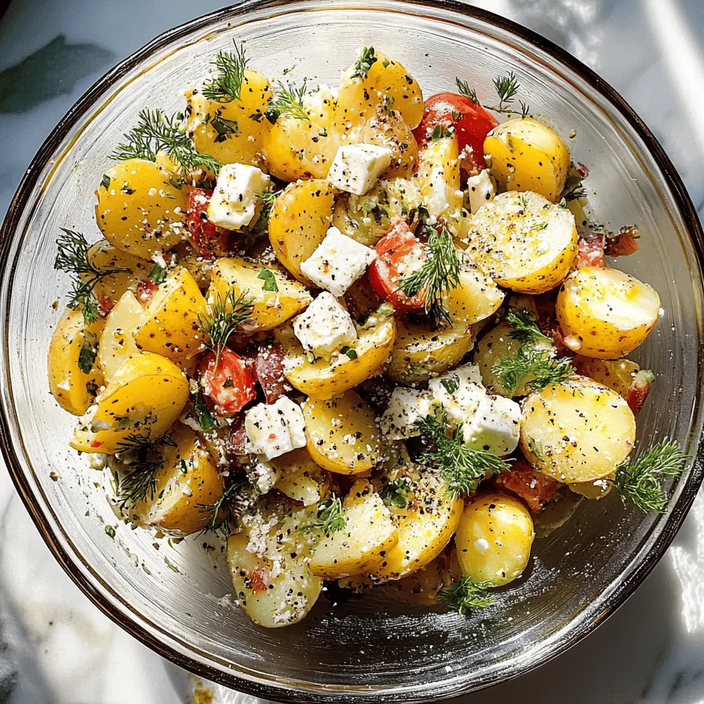 This easy 25-minute Greek Potato Salad is a delightful blend of tender potatoes, fresh veggies, and tangy feta cheese! Bursting with flavors from olives and a zesty lemon dressing, it’s perfect for picnics, barbecues, or as a side dish for family dinners. Save this recipe for a quick and delicious meal that everyone will love!