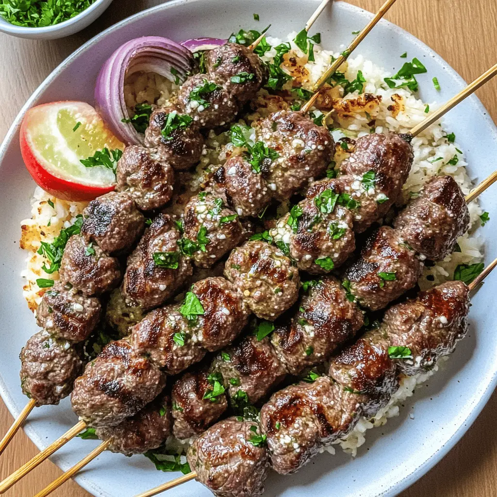 Get ready to impress with these Beef Kafta Kebabs! Made with seasoned ground beef and aromatic herbs, these kebabs are juicy and packed with flavor. Perfect for grilling at your next barbecue or enjoying a cozy dinner at home. Don’t forget to save this recipe for your next gathering and share the deliciousness!