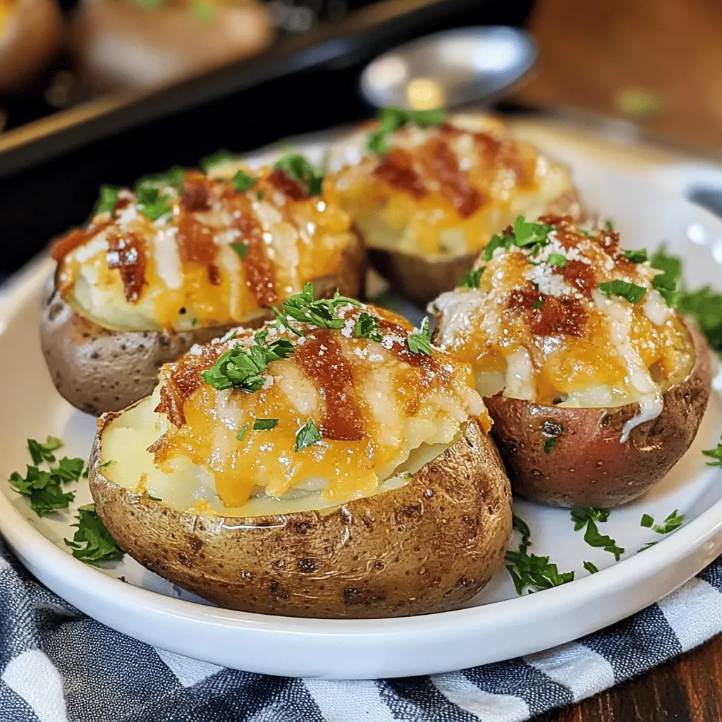 Looking for the perfect side to elevate your dinner? These Best Steakhouse Baked Potatoes are creamy on the inside with a crispy skin. Topped with butter, sour cream, and chives, they pair wonderfully with any steak for an unforgettable meal. Save this recipe for your next family dinner, barbecue, or special occasion!