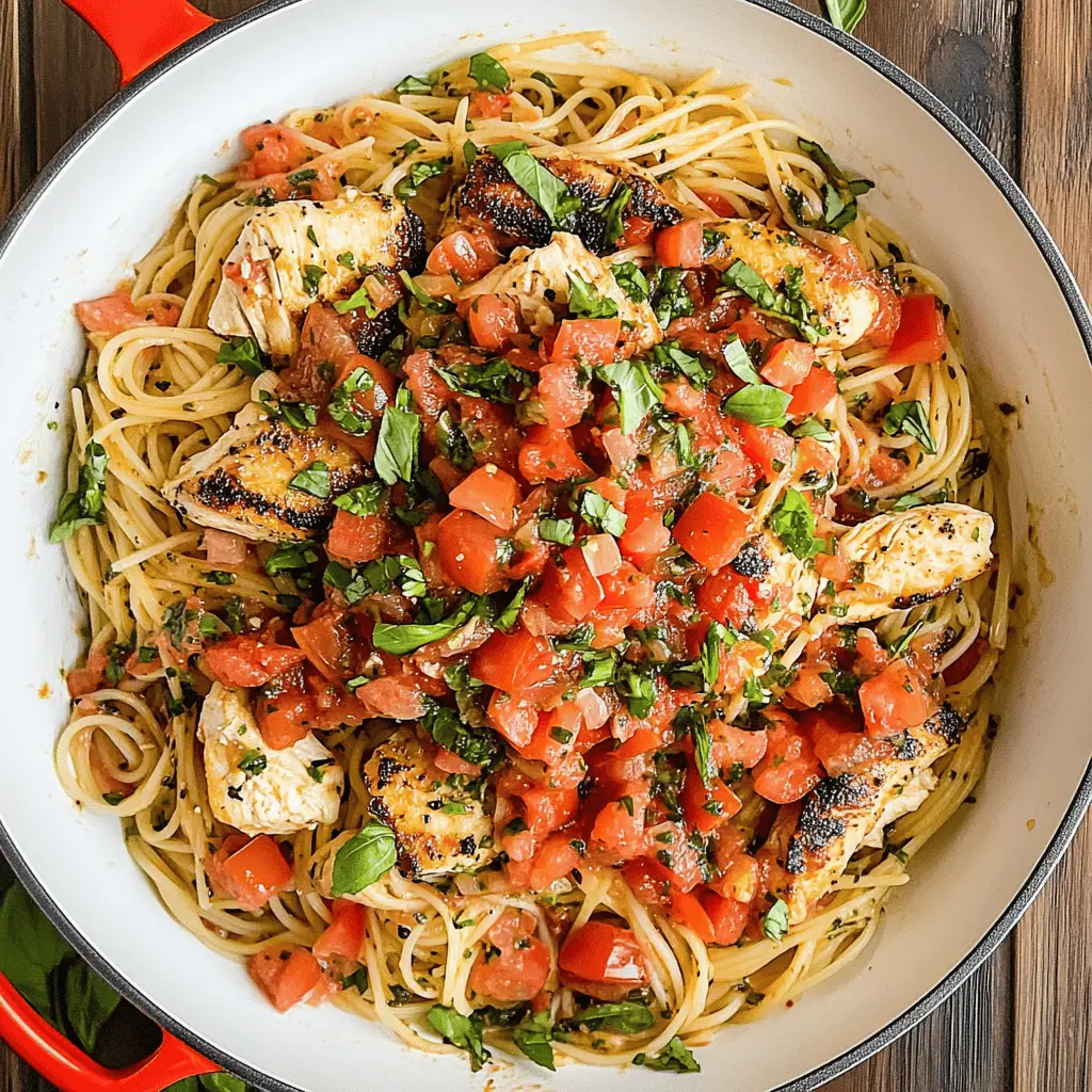 This Bruschetta Chicken Pasta combines tender chicken, fresh tomatoes, and aromatic basil for a delicious meal. Enjoy the burst of flavors from garlic and balsamic glaze that truly elevates this dish. It's perfect for busy weeknights or a cozy family dinner. Save this recipe to bring a taste of Italy to your dinner table!