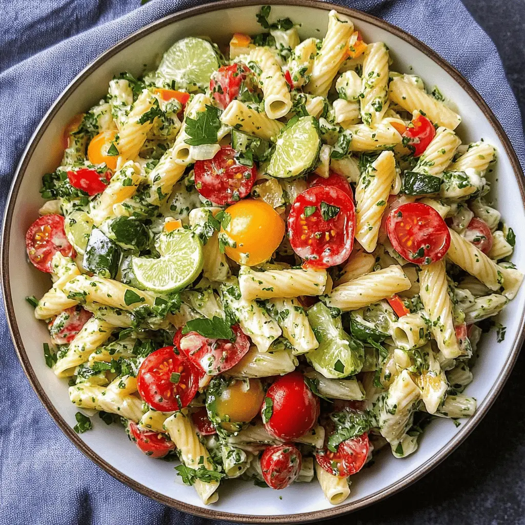 Bright flavors and refreshing textures make this Cilantro Lime Pasta Salad a must-try! Packed with zesty lime, fresh cilantro, and colorful veggies, it’s perfect for picnics or as a side dish at BBQs. Save this recipe to bring a burst of freshness to your next meal! Enjoy it chilled for a satisfying, wholesome bite.
