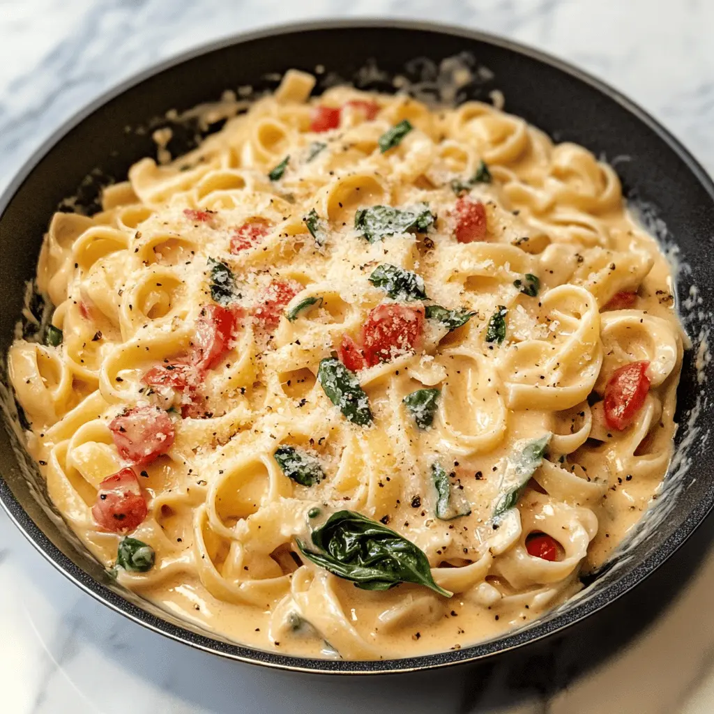 Transform your dinner with this Creamy Basil Tomato Pasta! This easy recipe combines earthy basil with rich tomatoes and creamy sauce, creating a comforting dish everyone will love. Perfect for busy weeknights or special occasions, save this recipe to whip up a delicious meal that satisfies all taste buds!