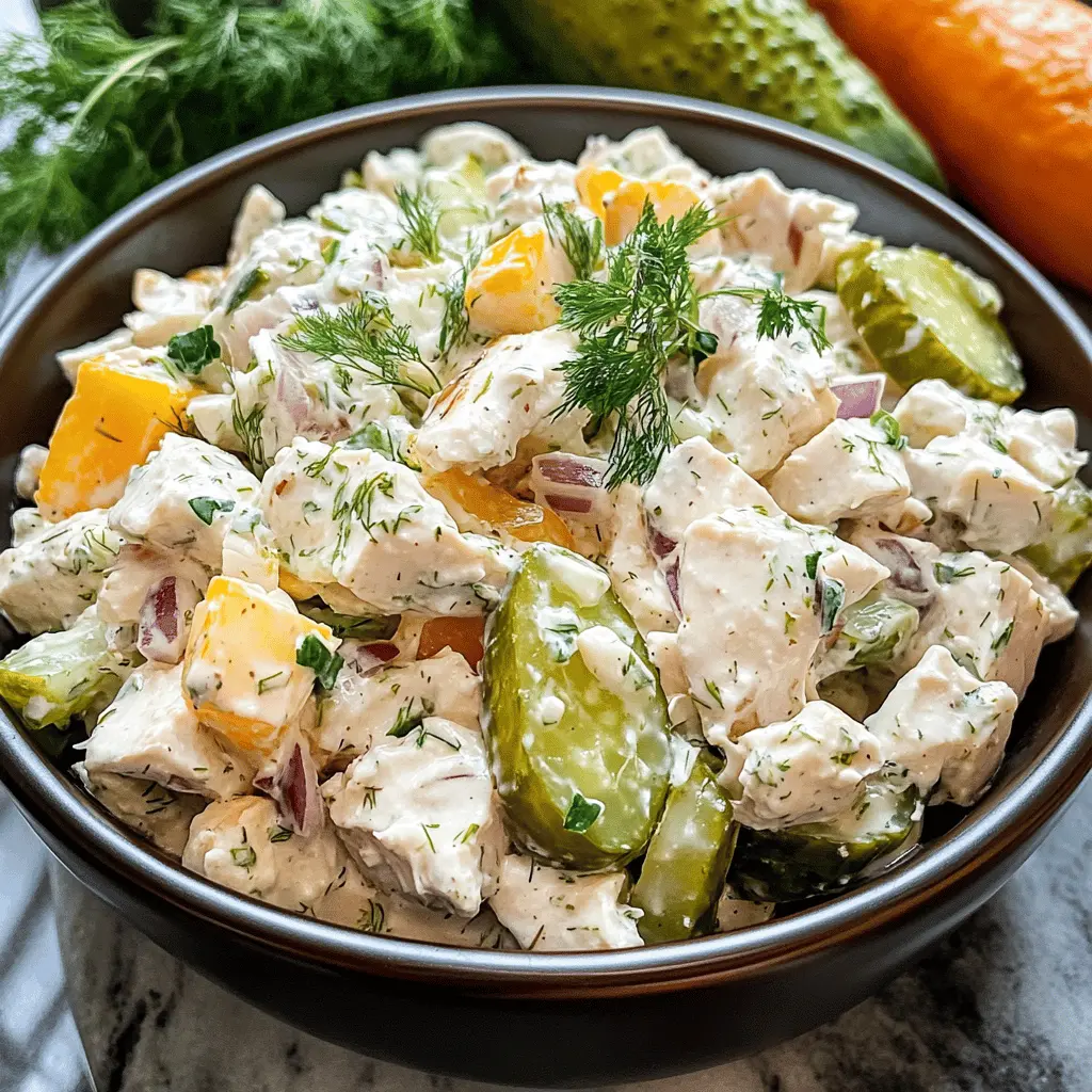 Easy Dill Pickle Chicken Salad Recipe