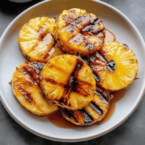 Looking for a simple and delicious dessert? Try this easy grilled pineapple topped with caramelized brown sugar! The natural sweetness of the pineapple complements the rich, buttery flavor of the caramel. Perfect as a summer treat or a BBQ side dish. Don’t forget to save this recipe for your next gathering!