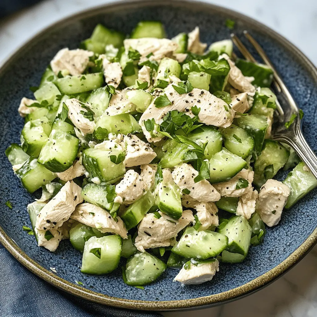 Easy Fresh Cucumber Chicken Salad Recipe