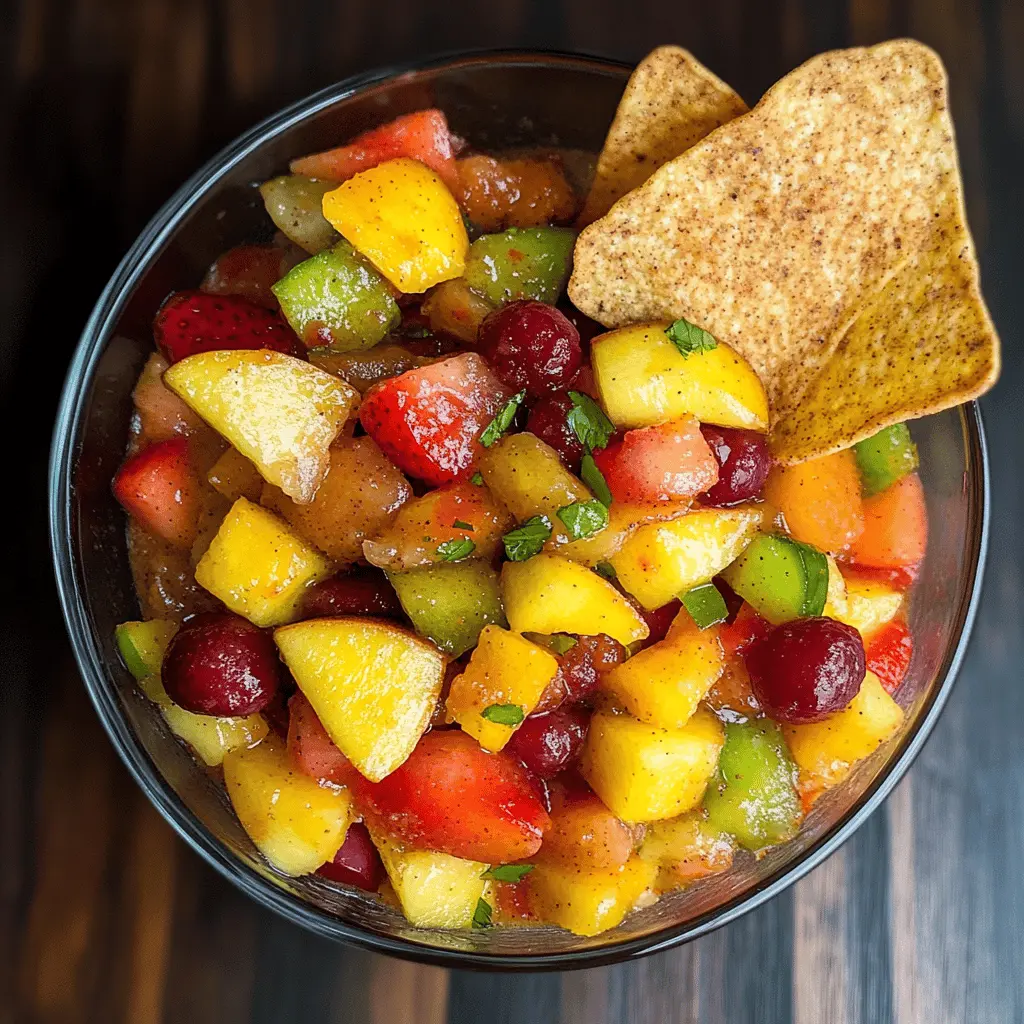 Bright and refreshing, this Fruit Salsa with Cinnamon Chips is the perfect treat for any gathering! Bursting with vibrant fruits and a hint of sweetness, it pairs beautifully with crispy, cinnamon-dusted chips. Whether it's a summer barbecue or a cozy movie night, don't forget to save this easy, delicious recipe for your next occasion!
