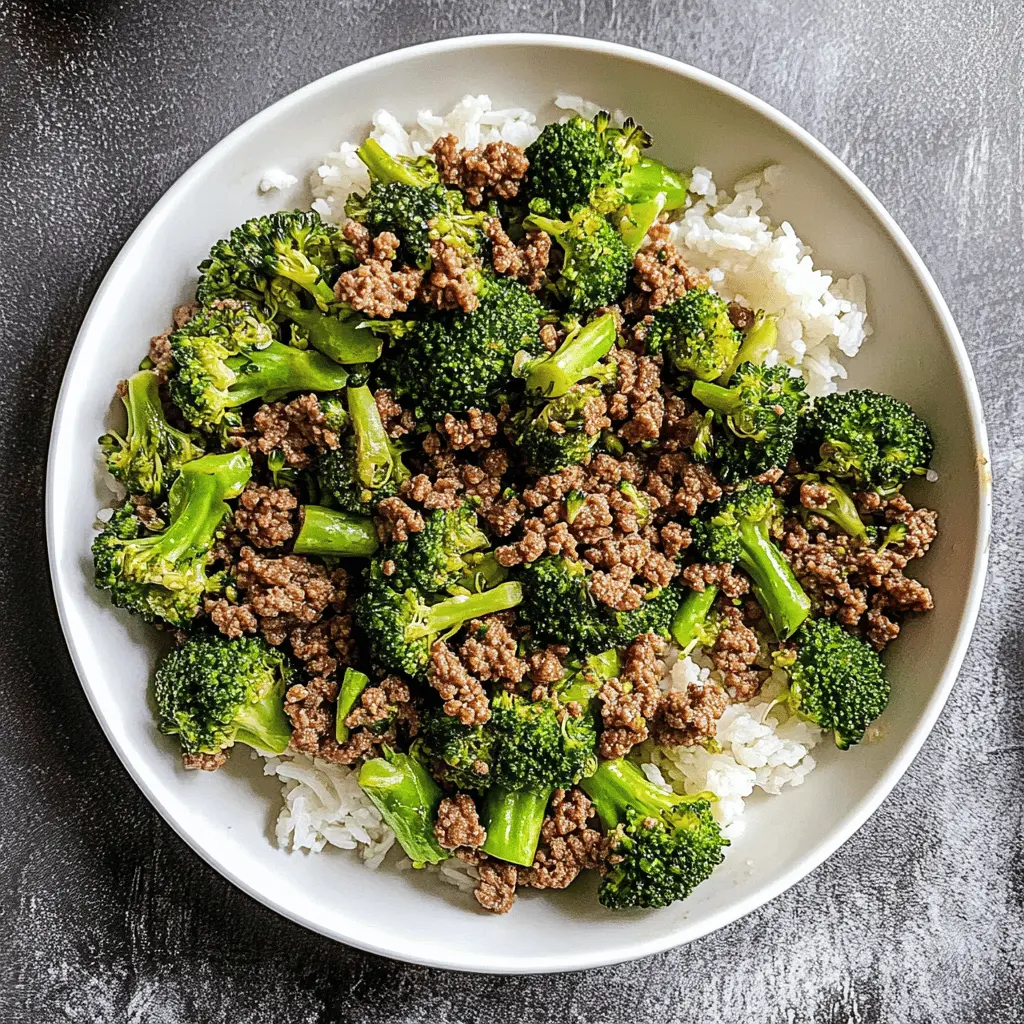 This easy Ground Beef and Broccoli recipe brings together the rich flavors of savory beef with fresh broccoli for a delightful dinner. Perfect for busy weeknights, it's quick to prepare and packed with protein. Save this recipe for a delicious meal the whole family will love, whether served over rice or noodles!