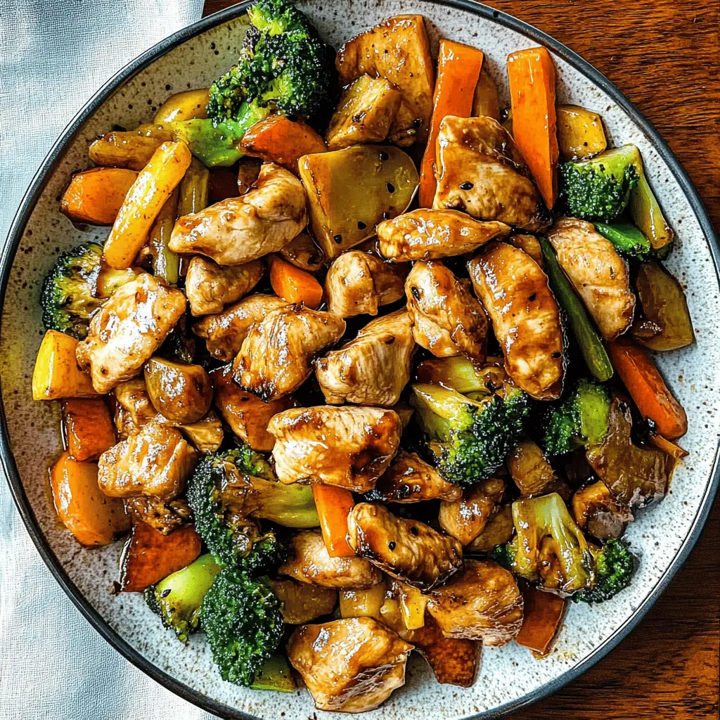 Enjoy a plate of Hibachi Chicken and Vegetables that's packed with flavor and colorful veggies. This easy recipe features tender chicken grilled to perfection with a mix of bell peppers, zucchini, and onion, all drizzled with a savory sauce. Perfect for weeknight dinners or weekend gatherings, save this pin for a delicious meal that everyone will love!