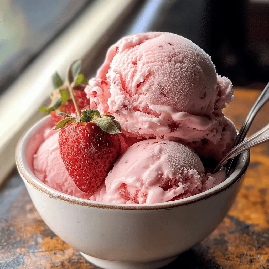 Treat yourself to a delightful homemade strawberry ice cream that bursts with the fresh flavors of summer! Made with juicy strawberries, creamy goodness, and a touch of sweetness, this easy recipe is perfect for any occasion. Save this pin and whip up a batch for family gatherings or a cozy night in!