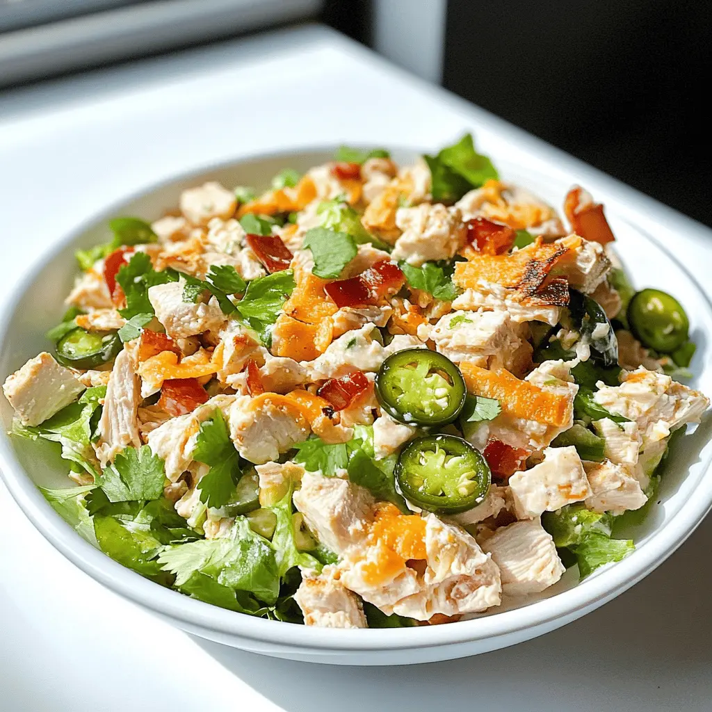 Easy Cheesy Jalapeno Popper Chicken Salad