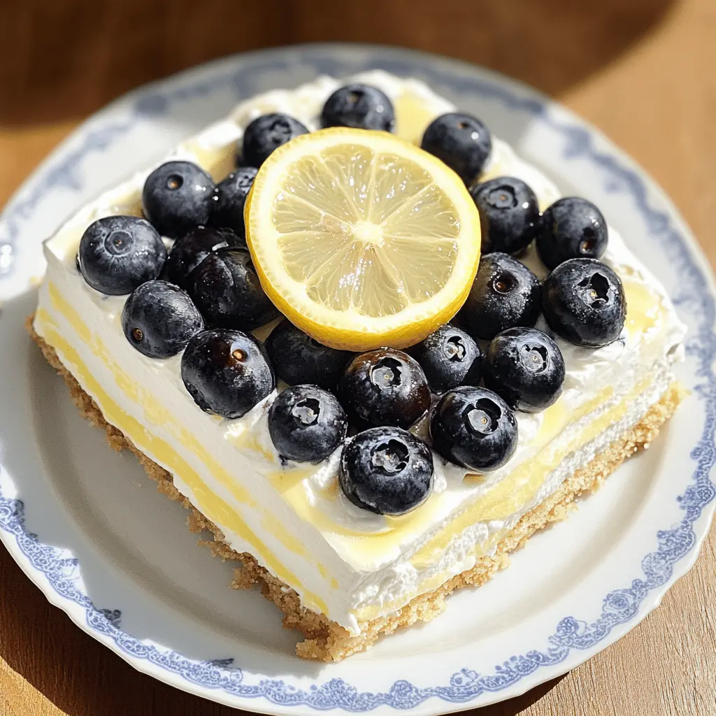 Brighten your day with this Lemon Blueberry Delight! Bursting with fresh blueberries and zesty lemon, this dessert is as refreshing as it is delicious. Perfect for summer gatherings or a tasty weeknight treat, it's a simple yet impressive recipe everyone will love. Save this gem for your next celebration or just because it’s a sunny day!