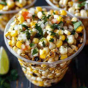 Taste the vibrant flavors of Mexican Corn Cups (esquites)! This delightful treat features sweet corn, tangy lime, and a sprinkle of chili, making it a perfect snack or side dish. Simple to make and bursting with fresh ingredients, it’s great for gatherings or as a tasty street food-inspired treat at home. Save this recipe for your next fiesta!