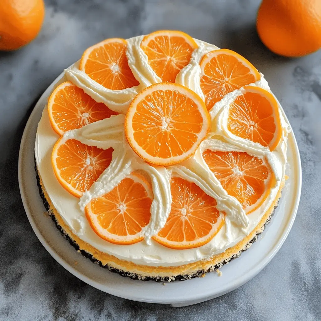 Enjoy a taste of summer with this creamy No-Bake Orange Creamsicle Cheesecake! Packed with rich, orange flavor and a hint of vanilla, this dessert requires no oven and is perfect for warm days. Easy to make and delightful to serve at parties or family gatherings. Save this recipe for a refreshing treat that's sure to impress!