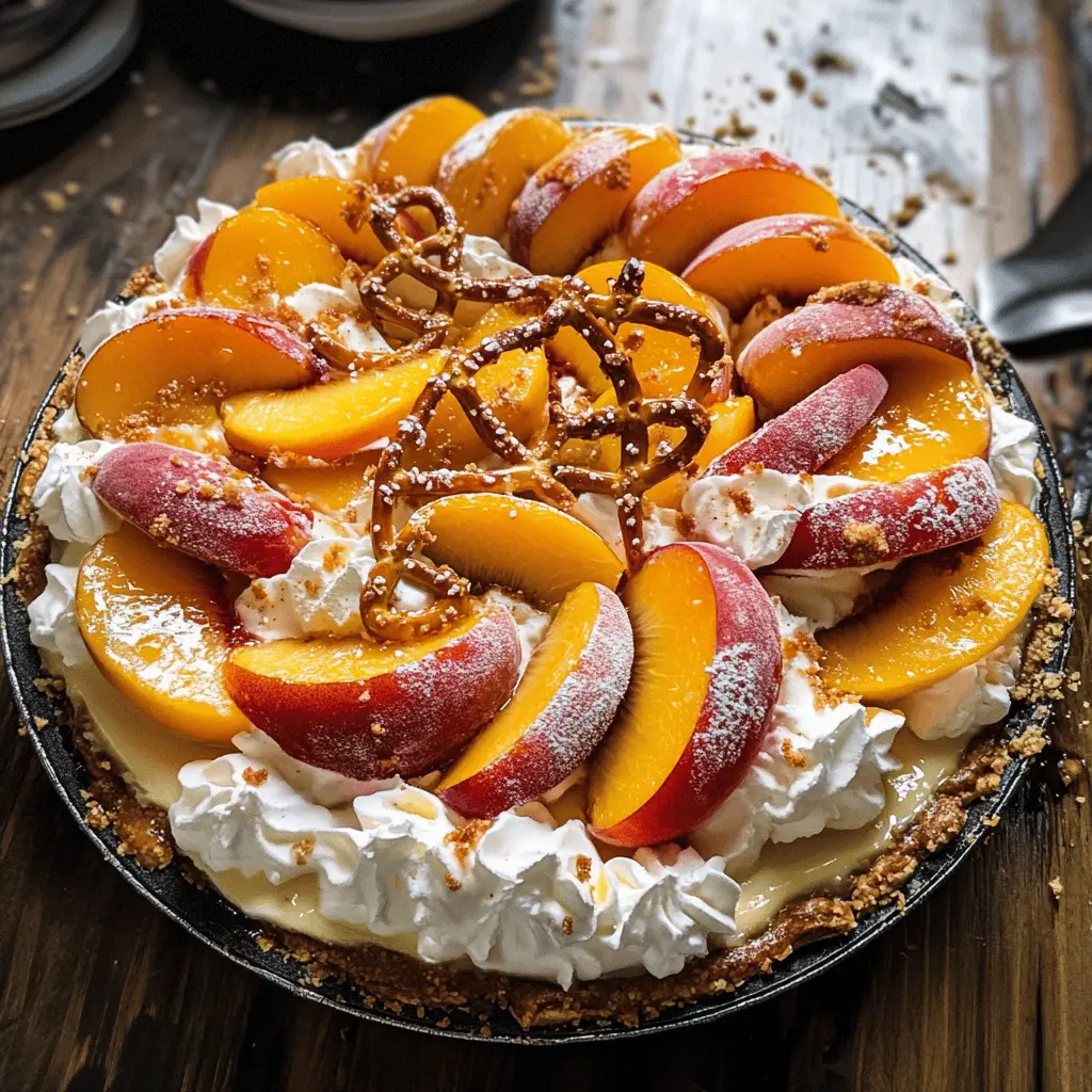 This Peaches and Cream Pretzel Pie is a delightful twist on a classic dessert! With a crunchy pretzel crust, creamy peach filling, and a sweet topping, it's perfect for summer gatherings or cozy family nights. Save this recipe for a treat that everyone will love, and bring a burst of fresh flavor to your table!