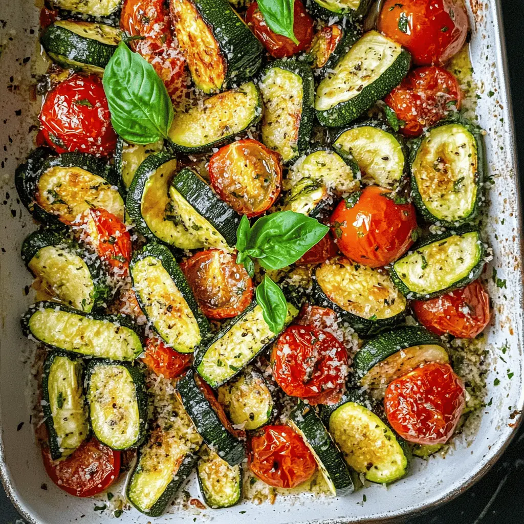 Transform your meals with this Roasted Parmesan Zucchini and Tomatoes recipe! This easy dish showcases fresh zucchini and juicy tomatoes, all topped with a crispy, cheesy layer that makes every bite delightful. Perfect as a side for any lunch or dinner, it's a flavorful addition to your summer gatherings. Save this recipe for delicious healthy eating anytime!