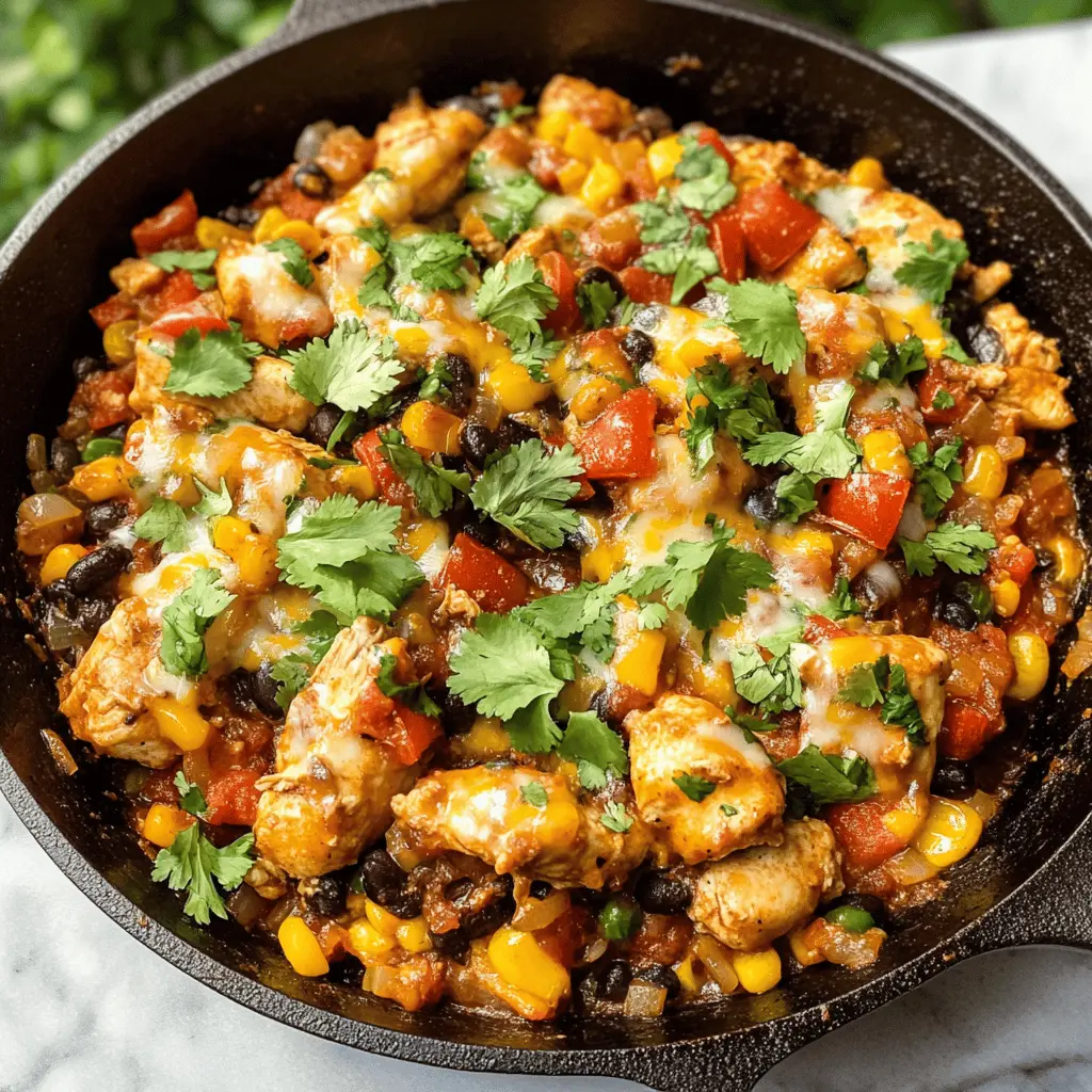 This Santa Fe Chicken Skillet is packed with vibrant flavors and colorful veggies! Featuring tender chicken, black beans, corn, and a zesty seasoning blend, this one-pan meal is not only quick to cook but also perfect for weeknight dinners. Save this recipe for a hassle-free dish that brings a taste of the Southwest to your table! Great for family gatherings or cozy nights in!