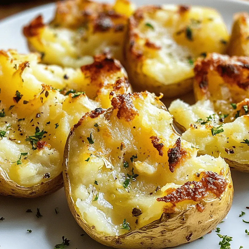 Crispy on the outside and creamy on the inside, these smashed potatoes are a delightful twist on your traditional spuds! With just a few simple ingredients, you can create a savory side dish that’s perfect for any meal or gathering. Save this recipe and impress your friends and family at your next dinner party or barbecue!