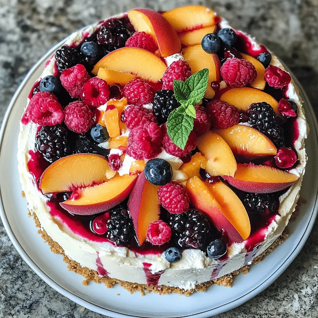 Transform your summer gatherings with this vibrant Summer Berry and Peach Cheesecake! Bursting with juicy strawberries, blueberries, and sweet peaches, this dessert is the perfect blend of creamy and fruity. A delightful treat for picnics, barbecues, or family get-togethers. Save this recipe for a refreshing dessert that everyone will love!