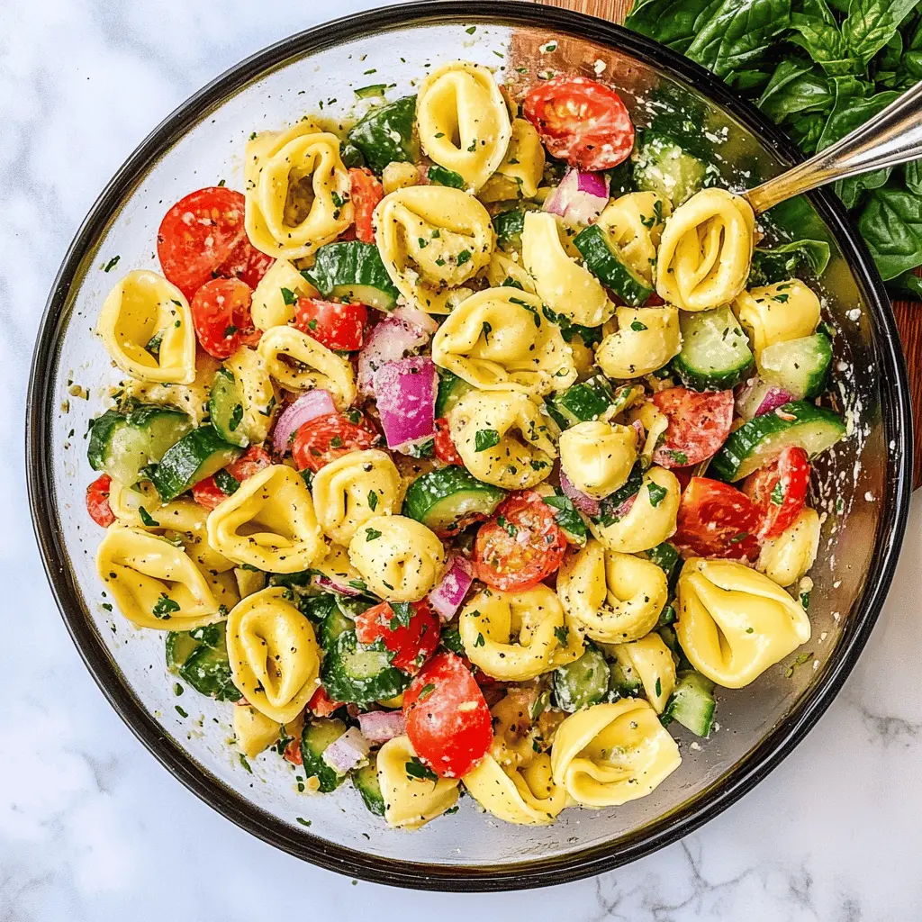 Looking for a quick and tasty meal? This Tortellini Pasta Salad is perfect for warm days and gatherings! Bursting with fresh veggies, savory cheese-filled tortellini, and a zesty dressing, it’s a delightful dish that everyone will love. Save this recipe for your next picnic or potluck and enjoy a flavorful bite that's simple and satisfying!
