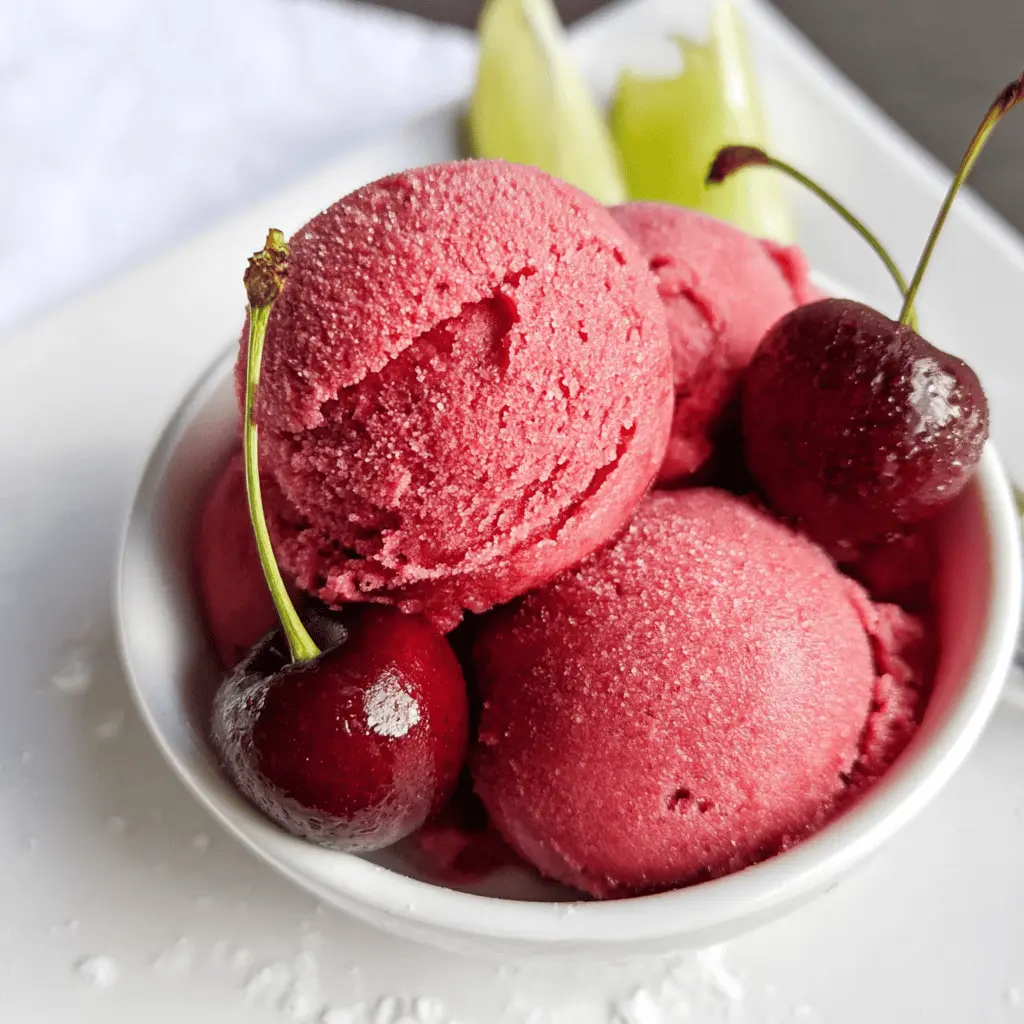Easy Fresh Cherry Sorbet Recipe