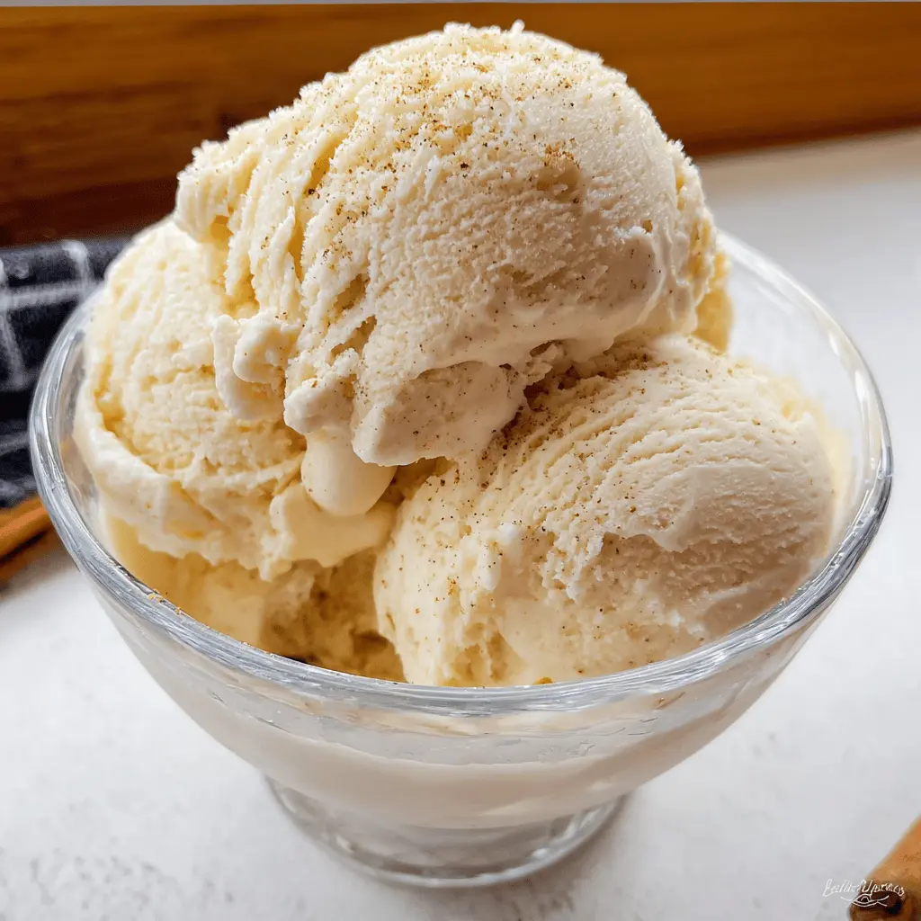 Easy Homemade Eggnog Ice Cream Recipe