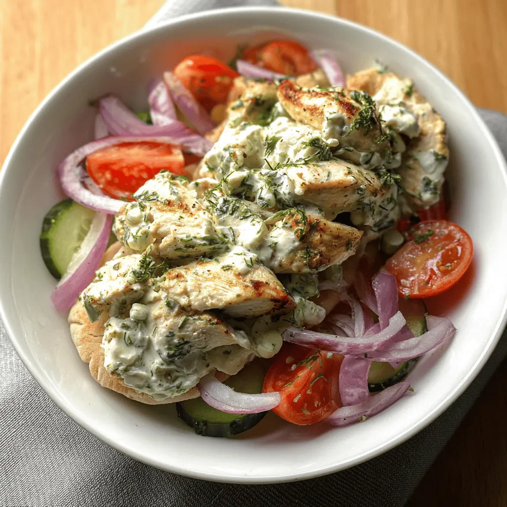 Easy Healthy Tzatziki Chicken Salad Recipe