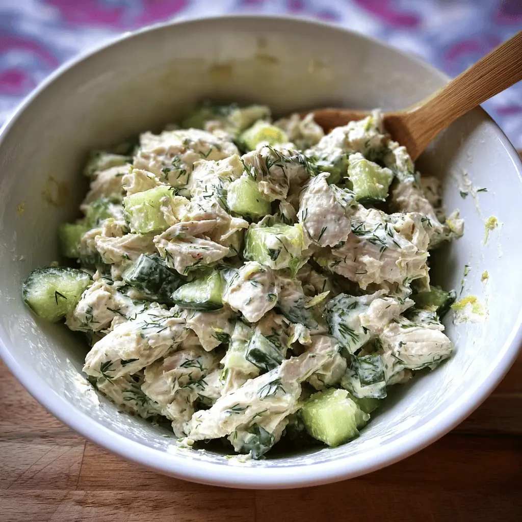 Easy Cucumber Dill Greek Yogurt Chicken Salad