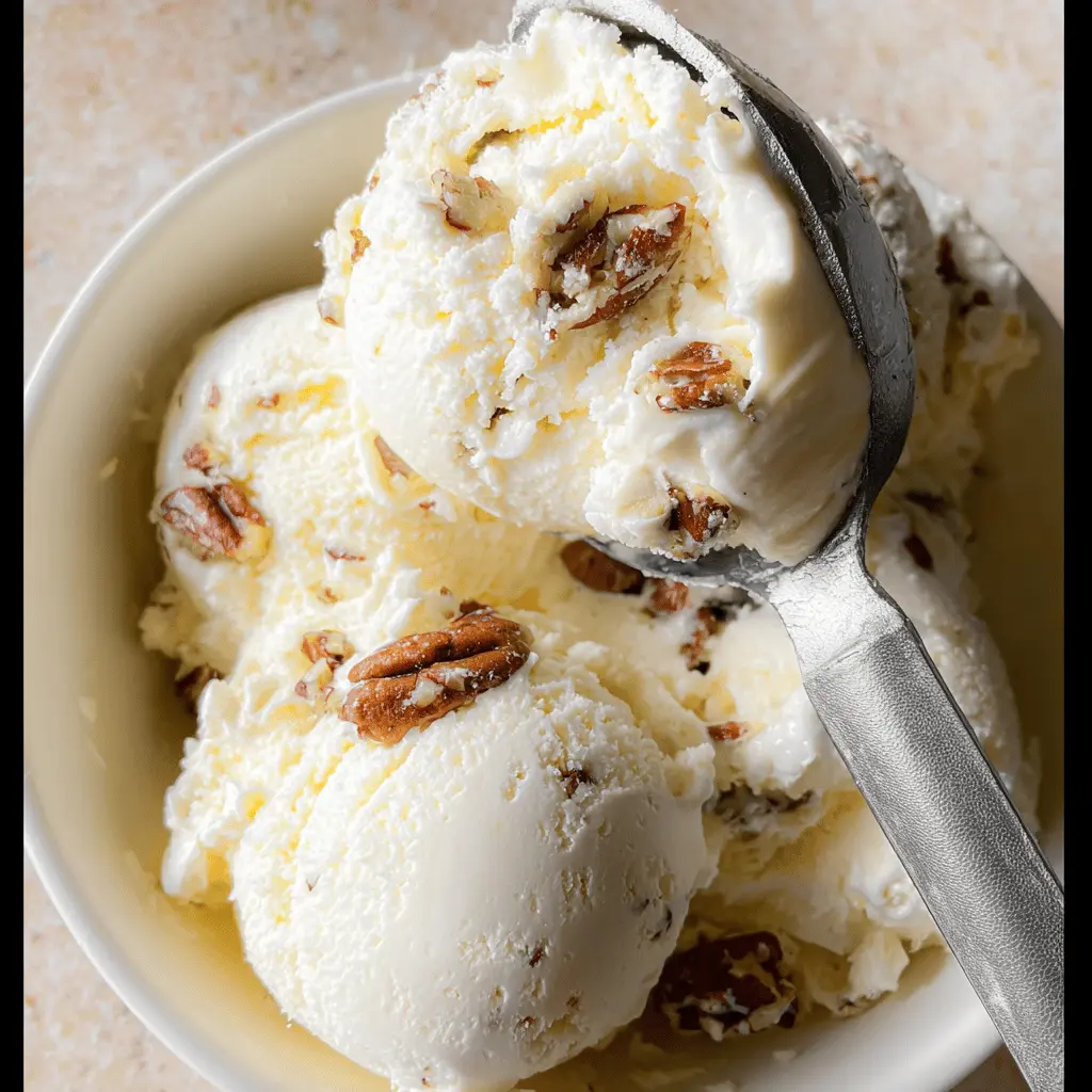 Easy Homemade Butter Pecan Ice Cream Recipe