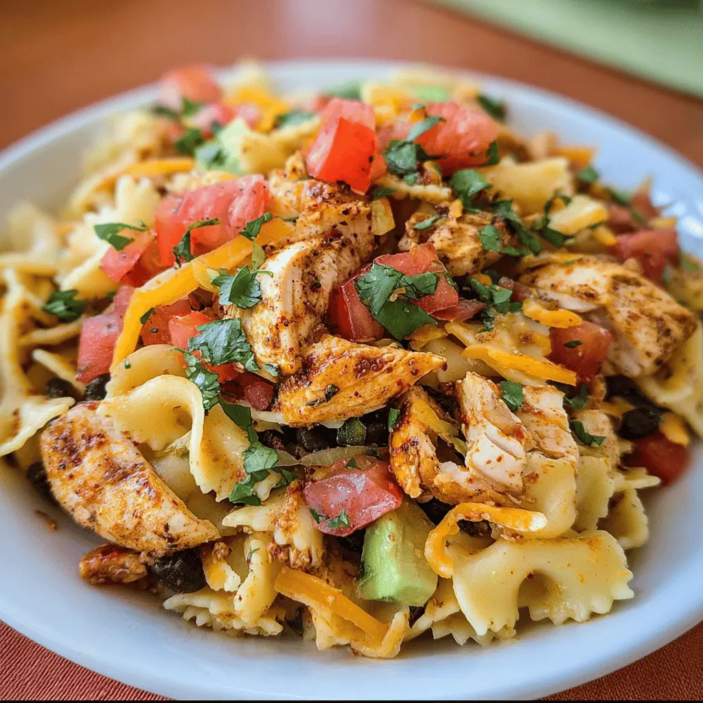 Easy Chicken Fajita Pasta Salad Recipe
