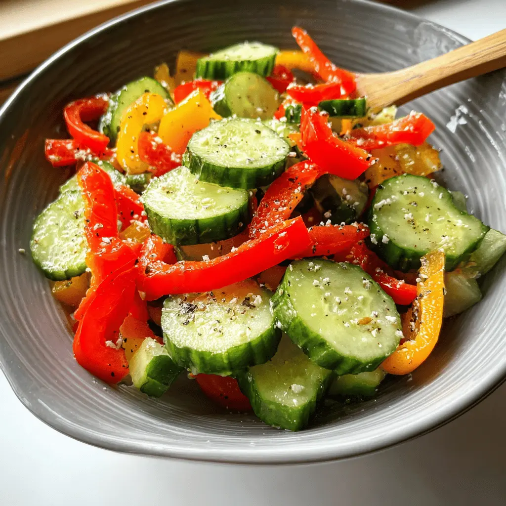 Easy Cucumber and Sweet Pepper Salad Recipe