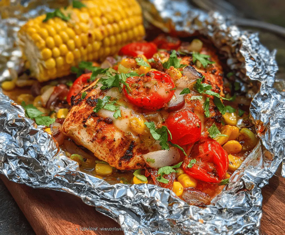 Easy Santa Fe Chicken Foil Packets Recipe