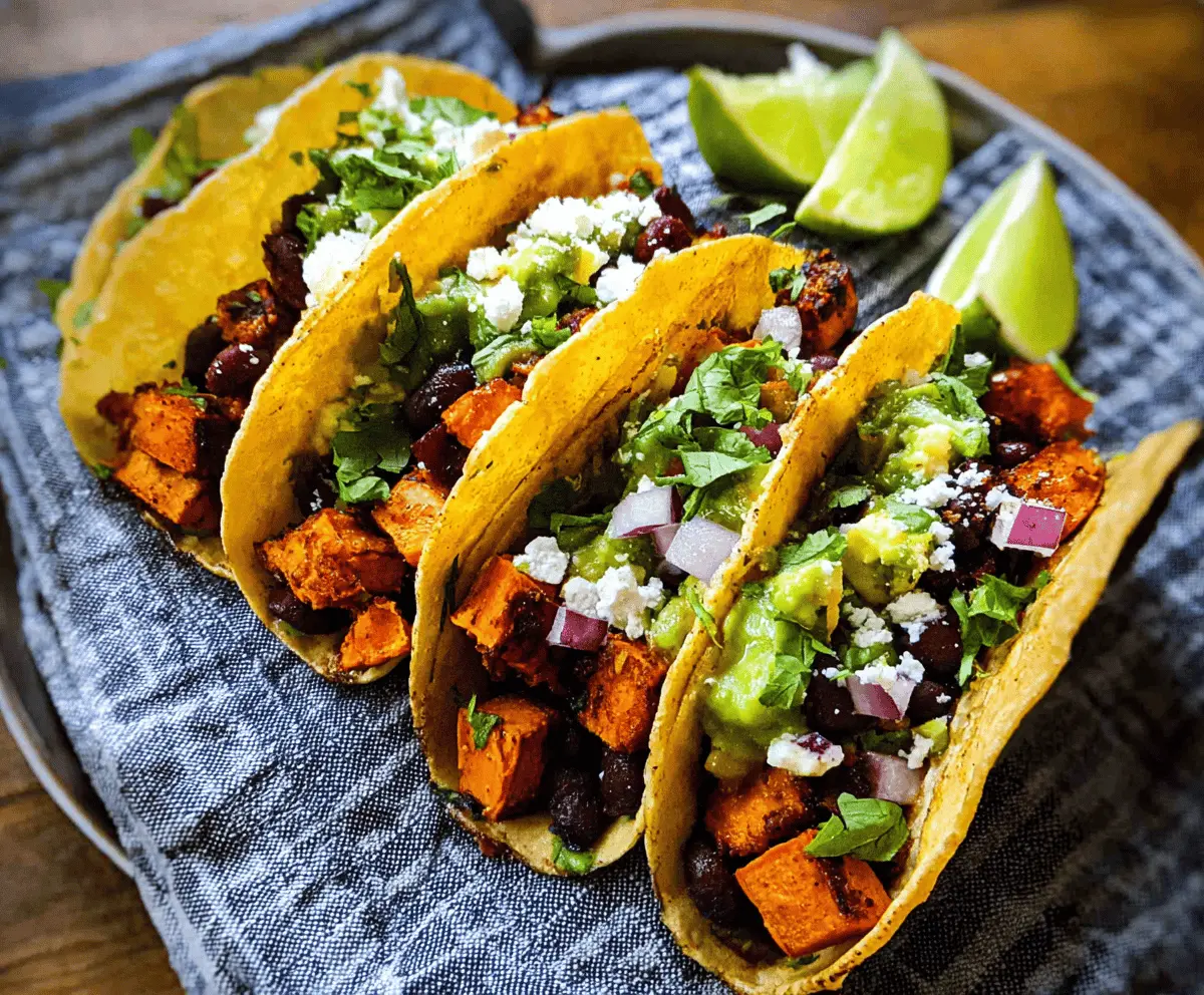 Easy Black Bean Sweet Potato Tacos Recipe