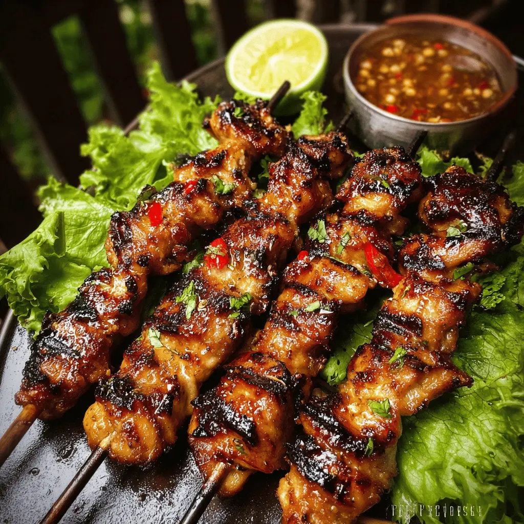 Easy Grilled Thai Chicken Skewers Recipe