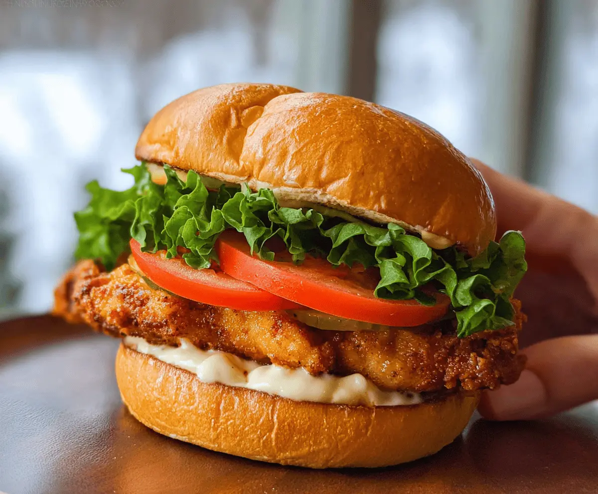 Easy Crispy Chicken Sandwich Recipe