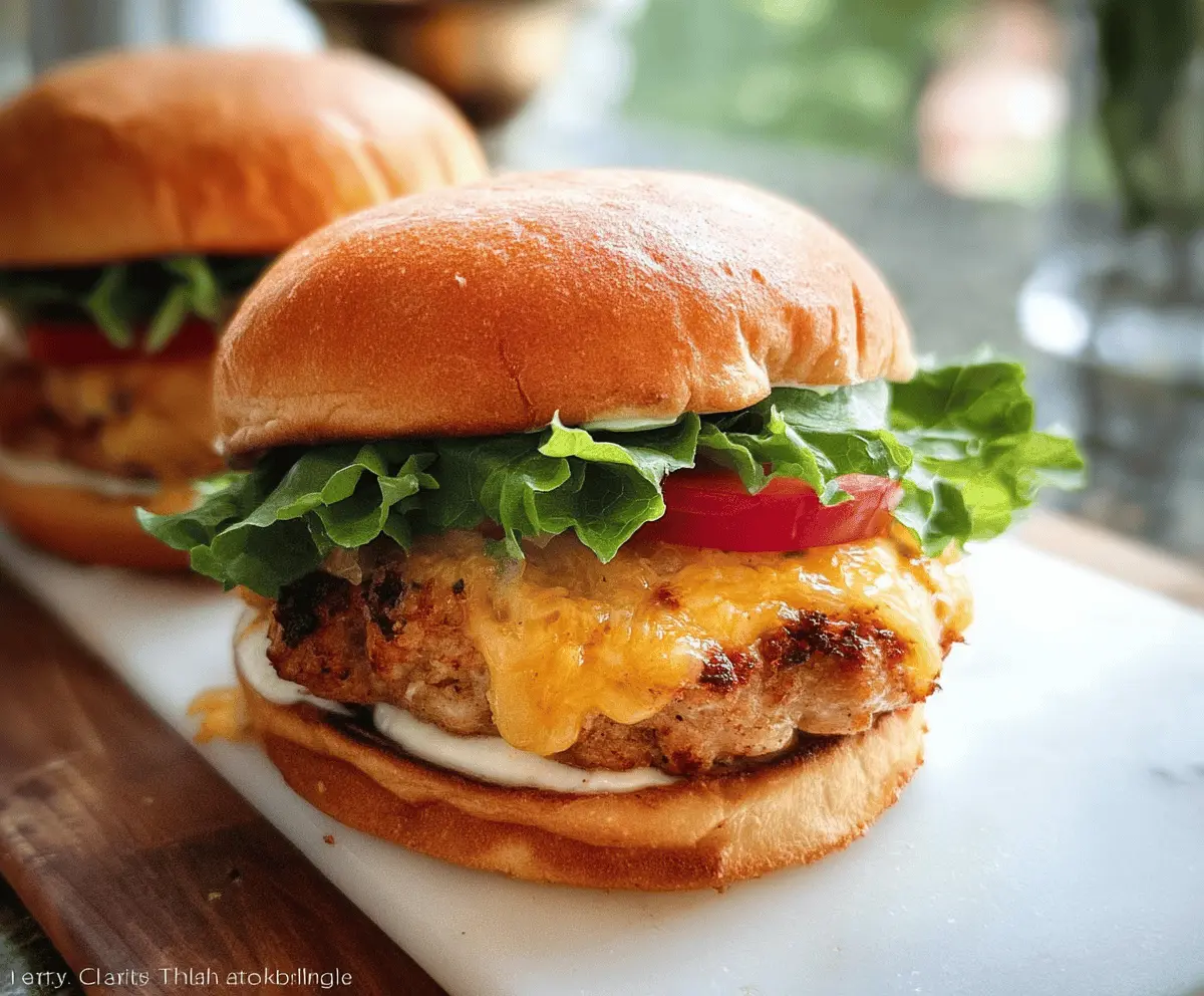 Easy Cheddar Ranch Chicken Burgers Recipe