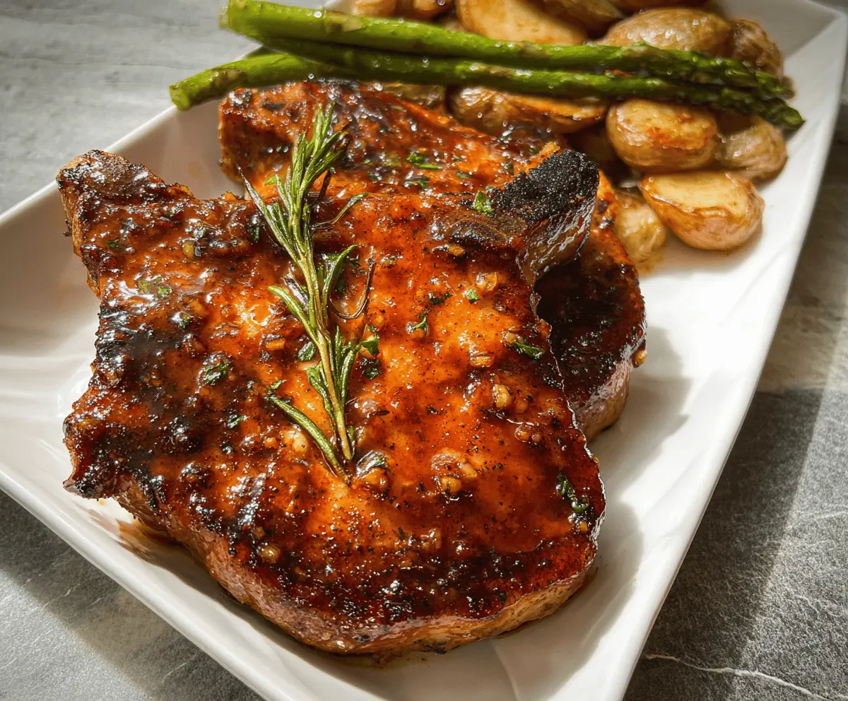 Easy Honey Garlic Baked Pork Chops Recipe