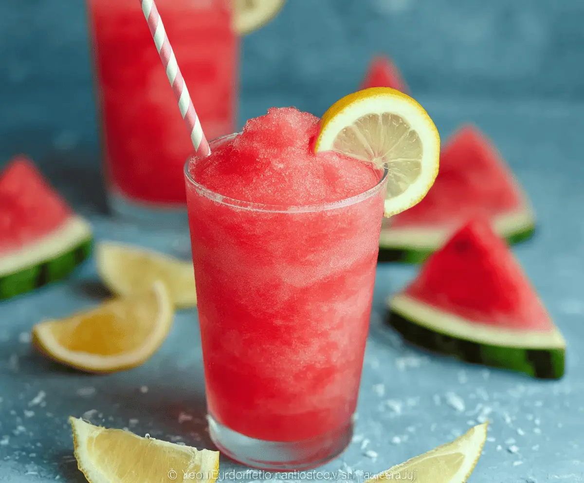 Easy Lemonade Slushie With Frozen Watermelon