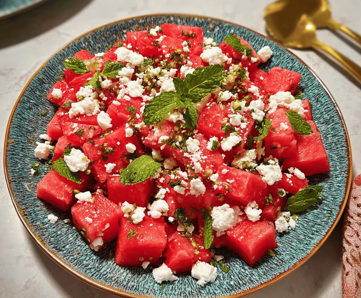 Easy Watermelon Salad With Feta And Fresh Mint