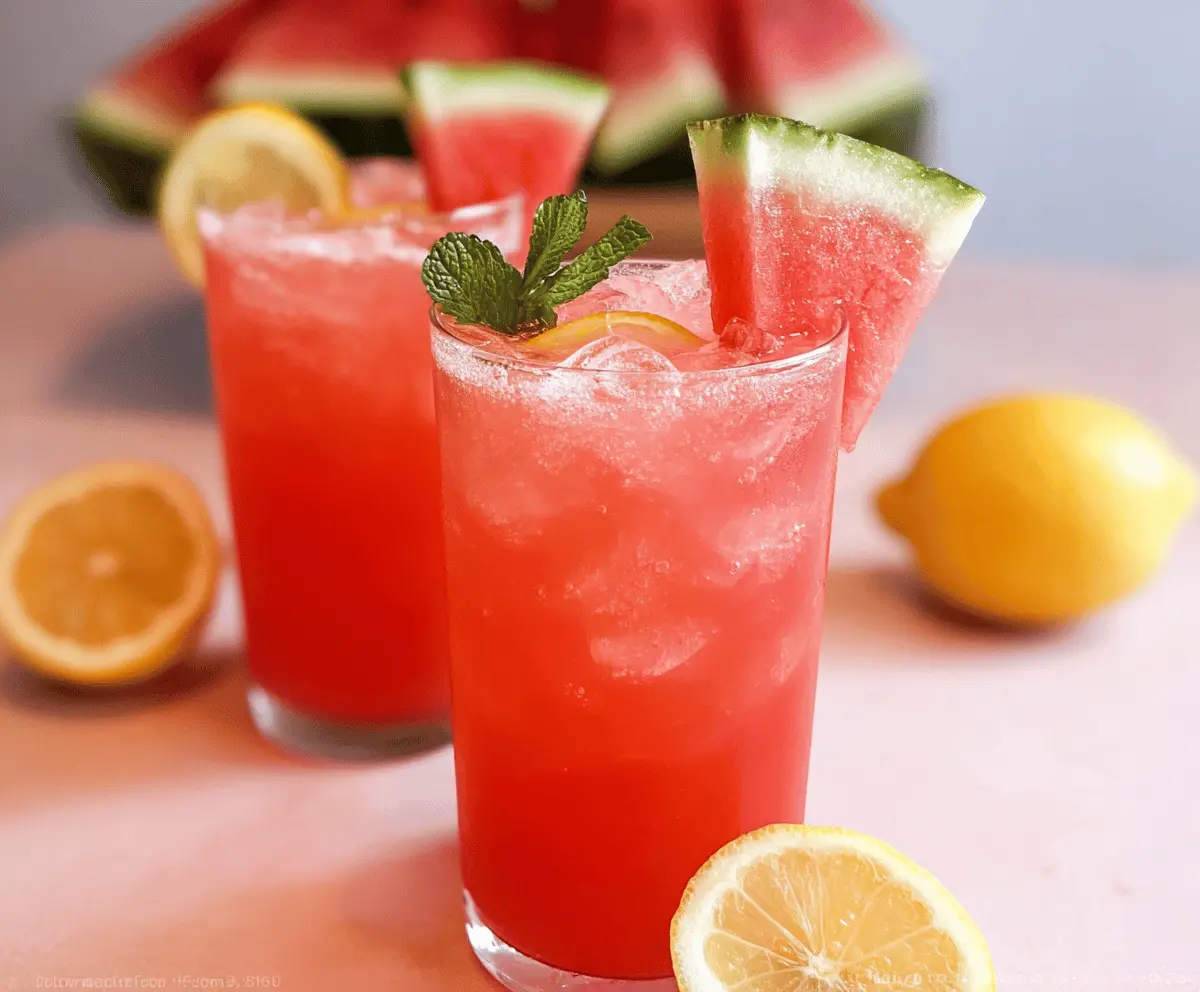 Easy Copycat Chick-fil-A Watermelon Mint Lemonade Recipe
