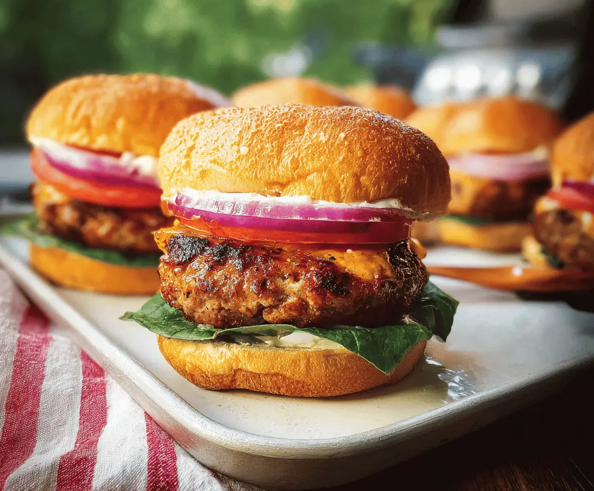 Easy Juicy Turkey Burgers Recipe