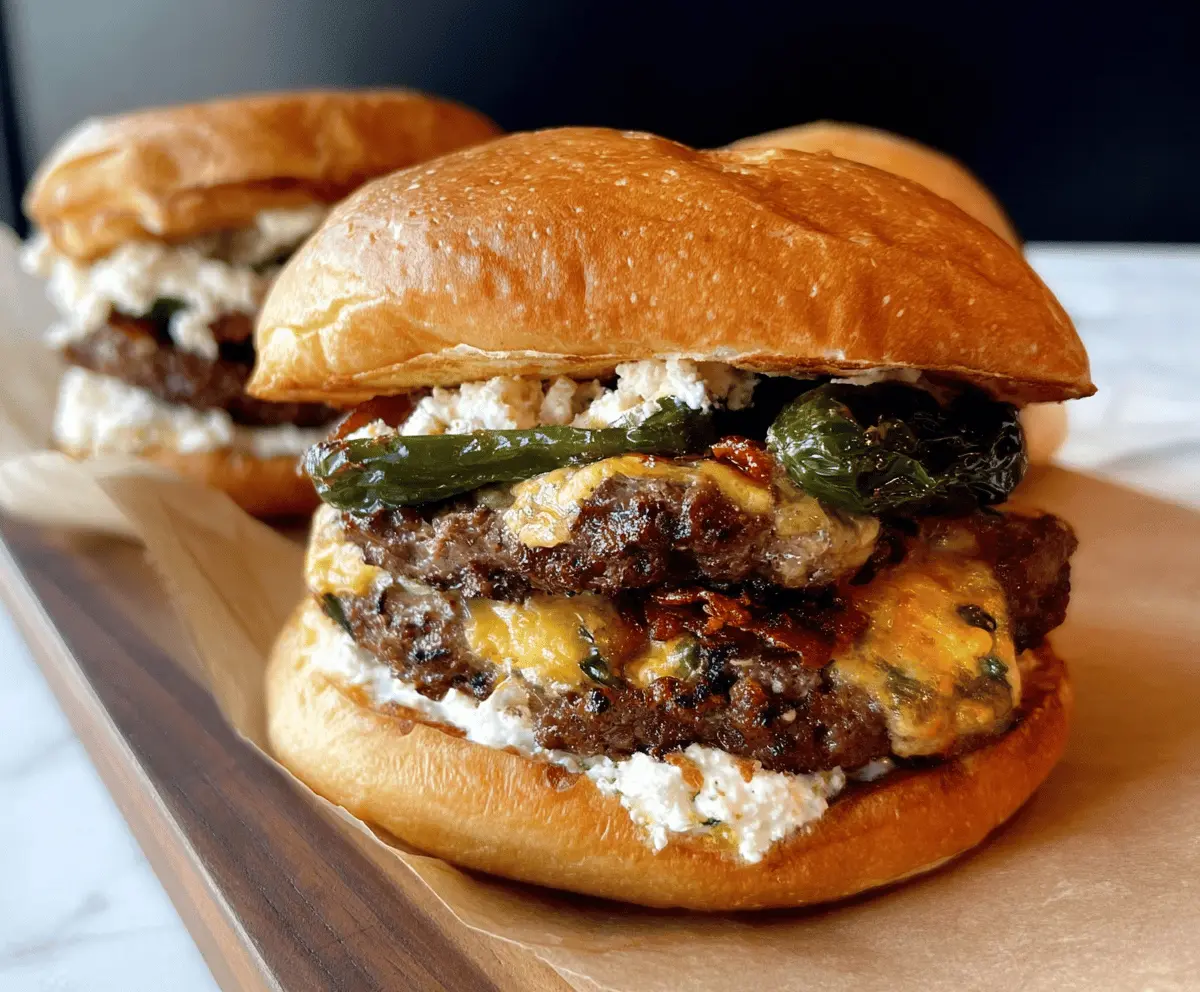 Easy Cheesy Poblano Popper Burger Recipe