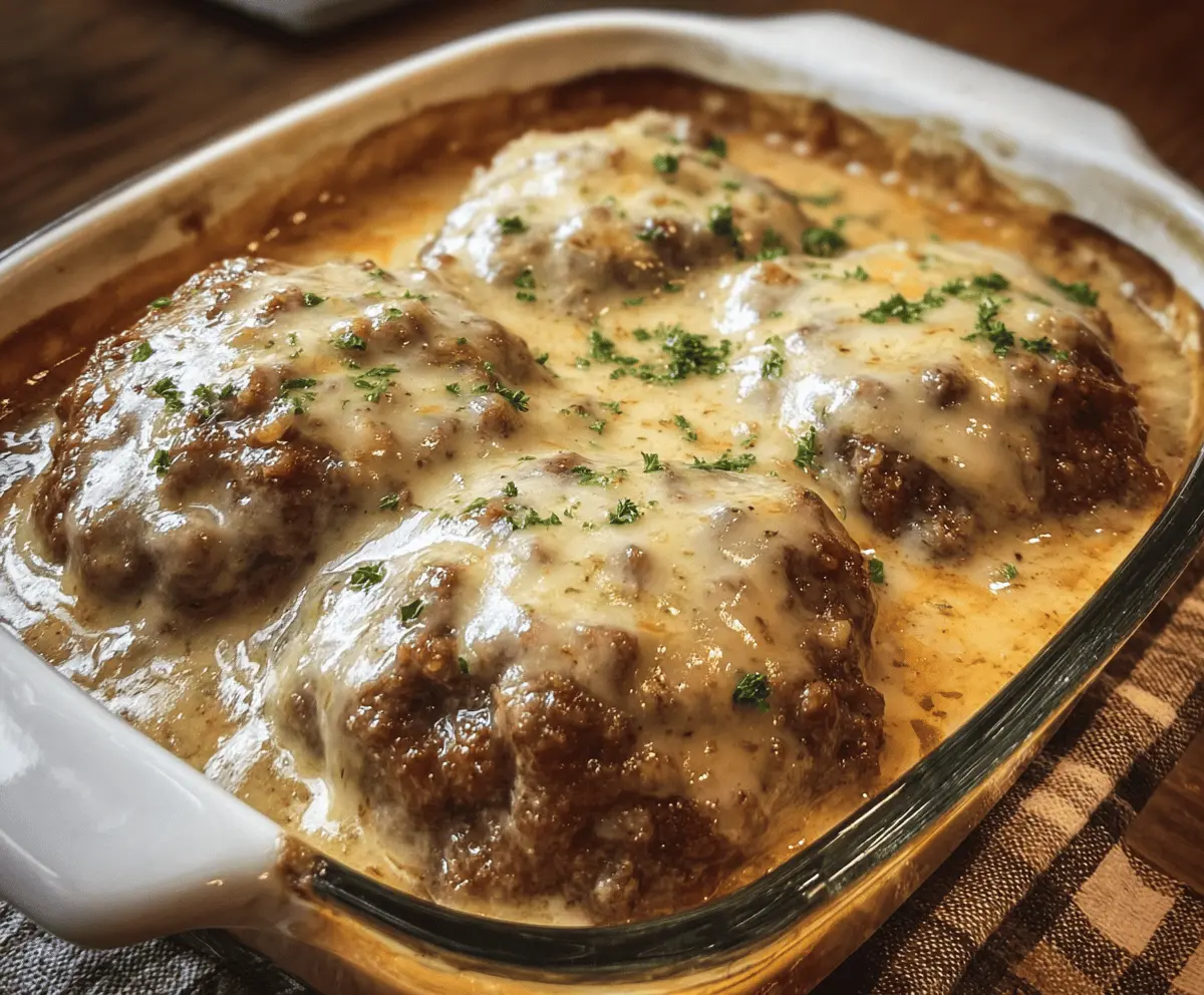 Easy Amish Hamburger Steak Bake Recipe