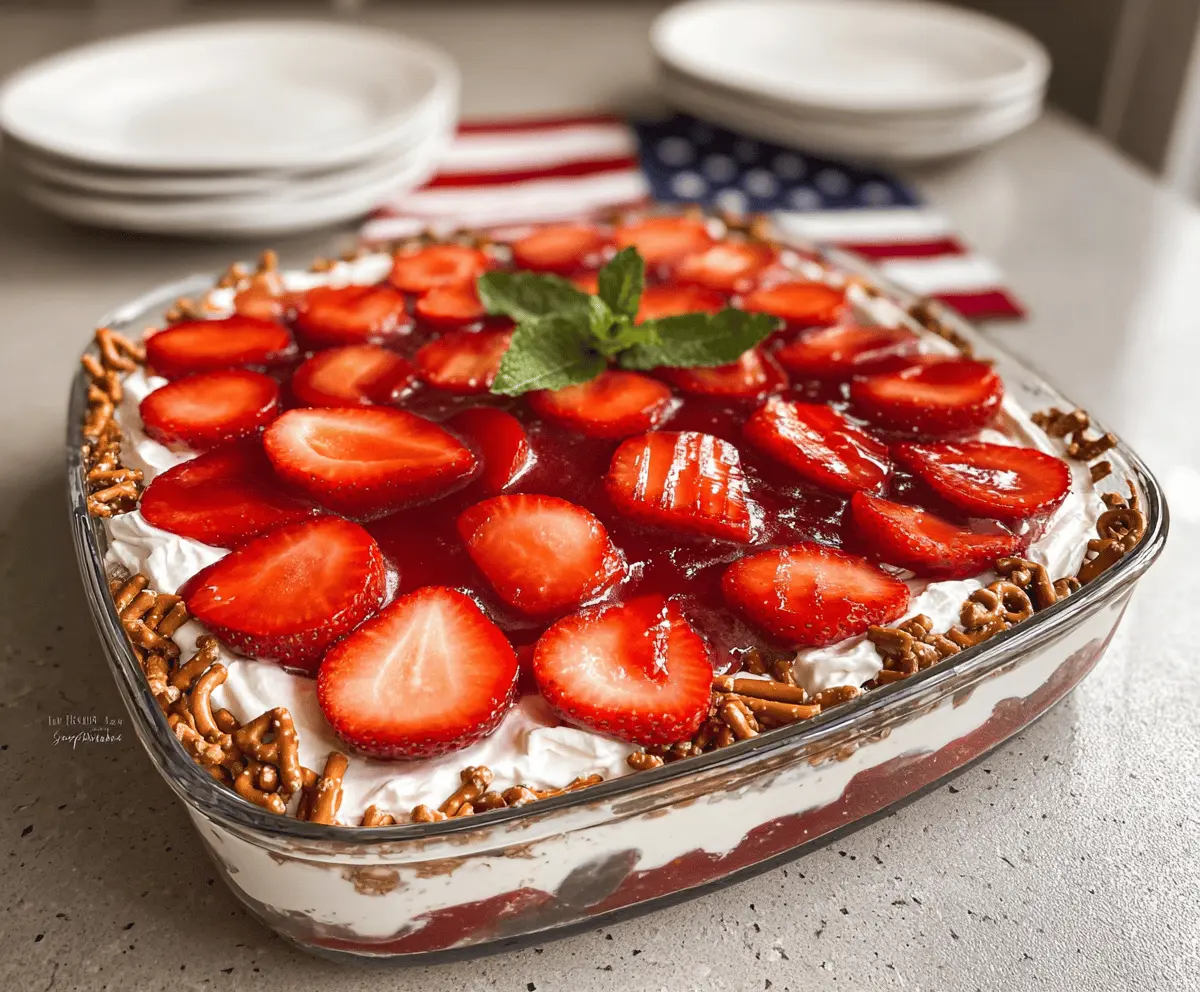 Best Easy Strawberry Pretzel Jello Salad Recipe