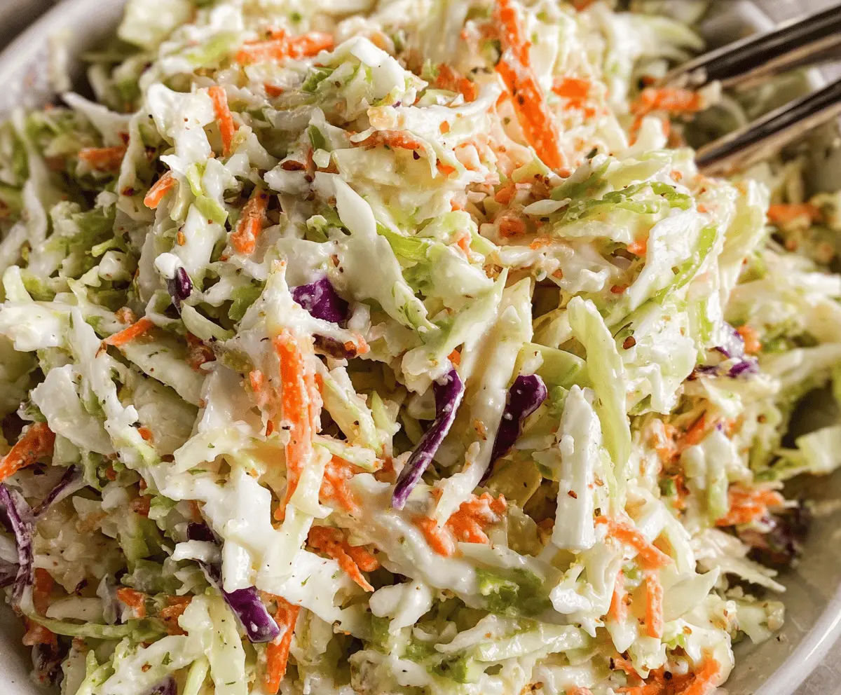 Easy Sweet and Tangy Coleslaw Recipe