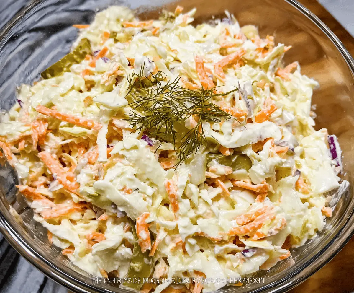 Easy Dill Pickle Coleslaw Recipe