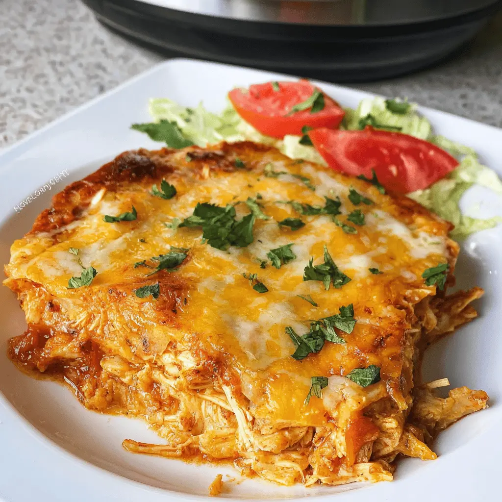 Hearty Crockpot Chicken Enchilada Casserole Recipe