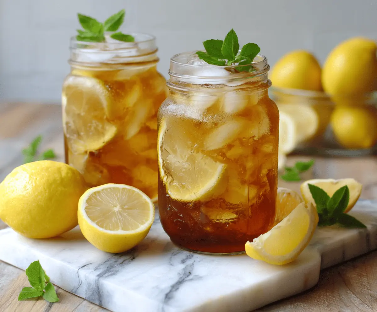 Homemade Lemon Iced Tea