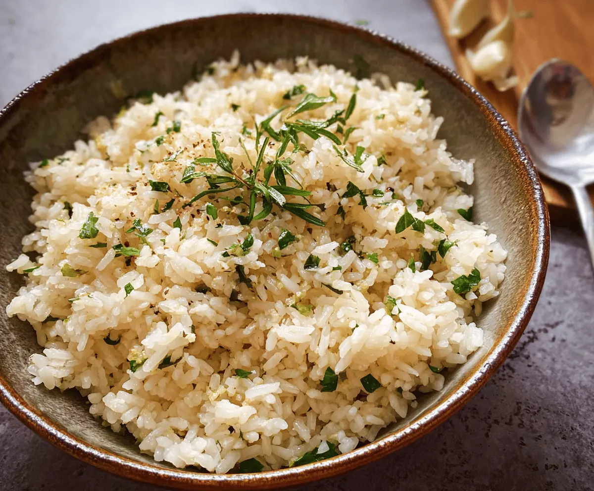 Easy Savory Garlic Butter Rice Recipe