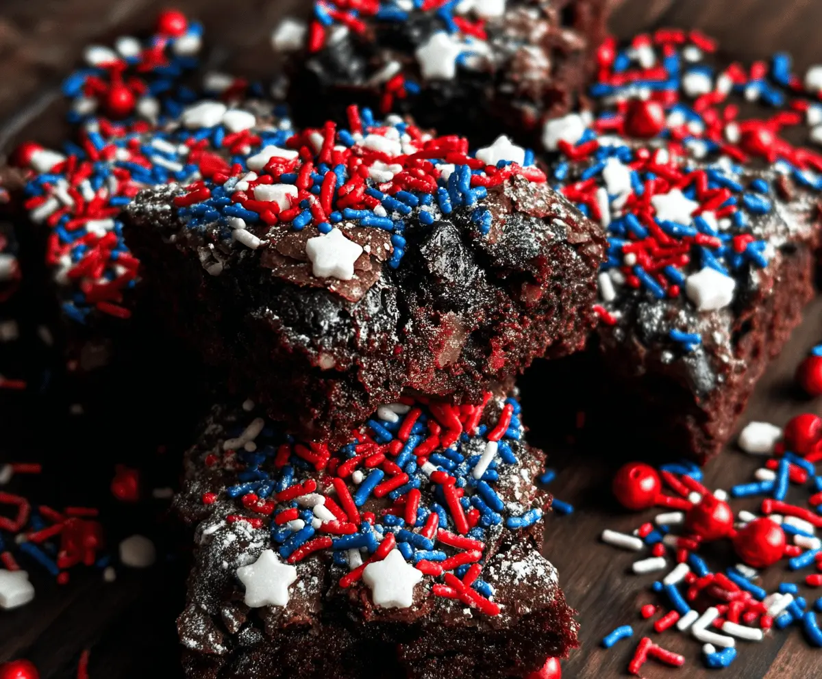 Easy Patriotic 4th of July Brownies
