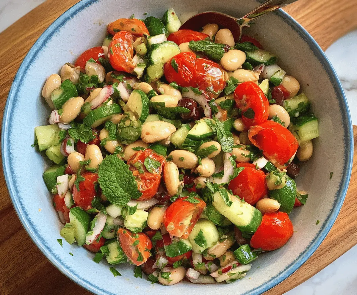 Easy Mediterranean Bean Salad Recipe for Healthy Meals